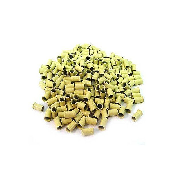 500 PCS 3.5 mm Blonde Color Copper Tubes Beads Locks Micro Rings for I Tipped Human Hair Extensions