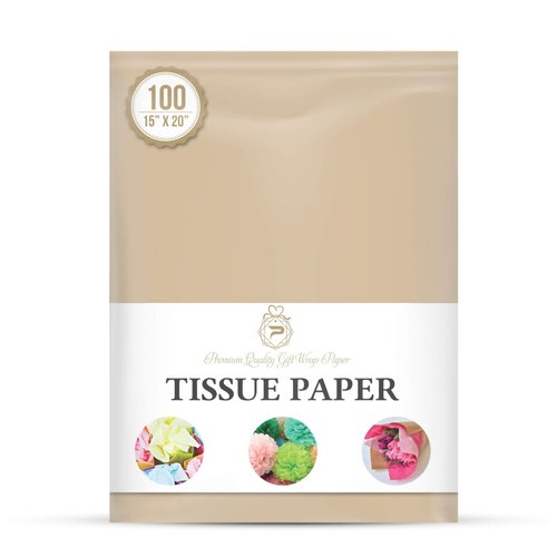 Neutral Gift Wrapping Tissue Paper for Gift Packaging, Floral, Birthday, Christmas, Halloween, DIY Crafts and More 15" X 20" 100 Sheets