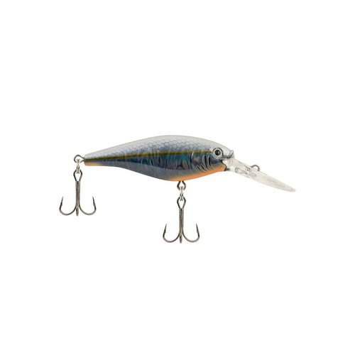 Berkley Flicker Shad Fishing Lure, Black Silver, 3/16 oz, 2in | 5cm Crankbaits, Size, Profile and Dive Depth Imitates Real Shad, Equipped with Fusion19 Hook