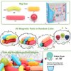 COUOMOXA Magnetic Toy STEM for Toddlers: 74pcs Montessori Building Blocks Set 2 3 4 5 6 Years Old Boys Girls - Educational Preschool Learning Game - Playroom Gift for 3+ Kids