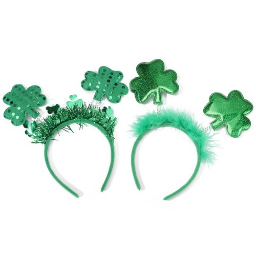 DRESBE St. Patrick&#39;s Day Headbands Green Shamrock Clover Headband Festival Costume Accessories fo...