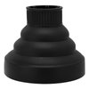 Silicone Hair Dryer Diffuser Collapsible 6 Colors Available Portable Hair Salon Tools for Home and Travel (Black)
