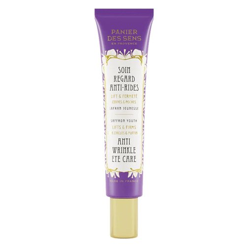 Panier des Sens - Anti Aging under Eye Cream - Hyaluronic Acid, Saffron Extract, Hawthorn - Anti ...