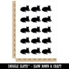 Lazy Cat Temporary Tattoo Water Resistant Fake Body Art Set Collection - 15 2" Tattoos (1 Sheet)