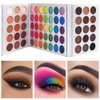 Eyeshadow Palette 65 Colors + 20pcs Makeup Brushes Set + Sponge Blender Sweatproof Pigmented Matte Shimmer Metallic Blendable Soft Pressed Powder Eye Shadow Makeup Palette