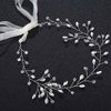Salliy Wedding Hair Comb Silver Leaf Bridal Hair Piece Silver Rhinestone Hair Accessories for Women and Girls (K)