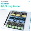 360 Pockets Binder Card Sleeves Double-Sided 9 Pocket Trading Card Pages for 3 Ring Binder, Clear Plastic Pages Sleeves for Sport Cards, Business Cards, Game Cards, Photos