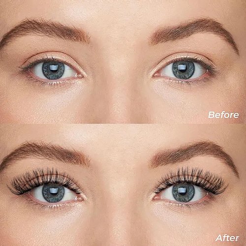 KSYOO Volume False Lashes D Curl Wispy Fluffy Mink Lashes Natural Look,8-15mm Long Cat Eye Lashes Seamlessly with Your Natural Lashes -10 Pairs (Clear Band V1)