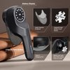 Fabric Shaver for Clothes, 2 Modes Lint Remover with 3 Stainless Steel 6-Leaf Blades, Electric Sweater Shaver Defuzzer with Battery Display Fast Remove Fuzz Lint Balls Pills Bobbles