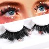 Uranian False Eyelashes Faux Mink Lashes Natural Look Fluffy Eye Lashes Russian Strip D Curl Lashes Christmas Decoration Dramatic Fake Eyelashes for Women and Girls