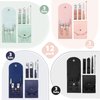 12 Sets Manicure Set Nail Clippers Pedicure Kit Stainless Steel Professional Pedicure Set Grooming Kits Nail Care Tools with Luxurious Travel Case for Nail Care (Multi colors,4 In 1)