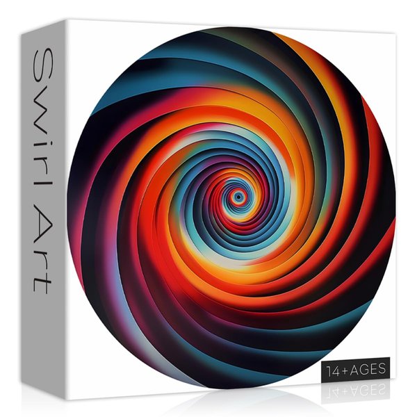 PICKFORU Impossible Puzzle for Adults 1000 Pieces Hard, Difficult Round Art Puzzle, Colorful Circle Gradient Puzzle Challenging
