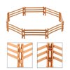 40 Pieces Horse Corral Fencing Accessories Playset Plastic Farm Fence Toy for Farm Barn Paddock Horse Stable Farm Animal Fence Panel Paddock Toy Educational Present Cake Toppers (Cute Style,Brown)