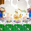 Irenare 2 Pcs Soccer Birthday Party Decorations 5 x 3 ft Happy Birthday Soccer Banner Backdrop 108 x 54 in Soccer Table Cloth Plastic Soccer Theme Table Cover for Soccer Birthday Party Supplies