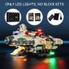 Mililier LED Light Kit for Lego Star Wars Ghost & Phantom II 75357 Set, Compatible with Lego 75357 Building Blocks Model(Not Include Blocks Set)