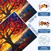 Stained Glass Puzzle, Glass Tree Puzzles for Adults 300 Pieces, Stained Tree of Life Puzzle 300 Pieces, Creative Games and Holiday Party Gifts, Fun and Challenging Family Games, 20.5 x 15 inches