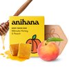 ANIHANA Body Wash Bar with Coconut Oil, Soap Free, Moisturizing, Gentle, Soft Skin Care, Refreshing Manuka Honey & Peach Scent 2.8 Oz