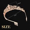 BBTO 10 Pcs Crystal Tiara and Crowns for Women Girls Princess Rhinestone Crown Queen Headband with Combs Bride Crown Tiara for Birthday Party Wedding Prom Hair Accessories (Rose Gold)
