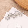 YienDoo Vintage Silver Metal Cluster Hair Accessories - Star Barrettes, Hoop Bobby Pins, and Bridal Hair Clips for Women and Girls
