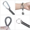 Nanaborn Coiled Lanyard Spring Coil Cord Keychain for Fishing Rod Tool Retractable Tether with Carabiner Clip(10pcs)
