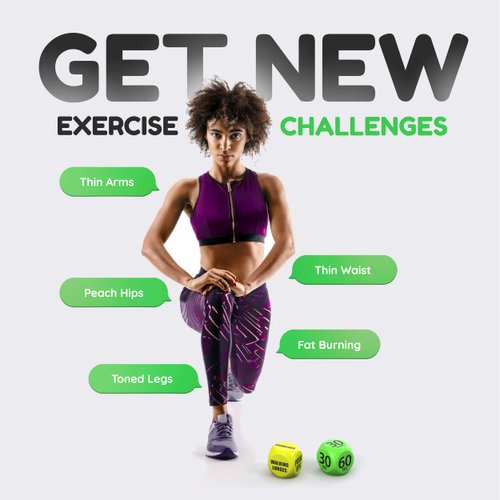 Skywin-Exercise Dice, Fun Workout Dice for Solo or Group Classes, 6-Sided Foam Fitness Dice Great Dynamic Exercise Equipment (Yellow)