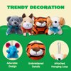 JOYIN 12 Pack Random Mini Animal Plush Toy Assortment (12 Units 3" Each),Bulk Stuffed Animals for Kids, Small Animals Plush Keychain Decoration, Carnival Prizes, Valentine's Day Party Favors