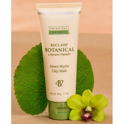 Principal Secret reclaim BOTANICAL Anti-Aging Skincare Green Myrtle Exfoliating Face Clay Mask with Minerals, Botanicals, Antioxidants, Peptides, Women and Men 1.7oz