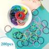 200 Pcs Colorful Ponytail Holders - Hair Ties 2mm in 20 Colors, Elastic Bands for Women, Girls, Medium to Thick and Curly Hair