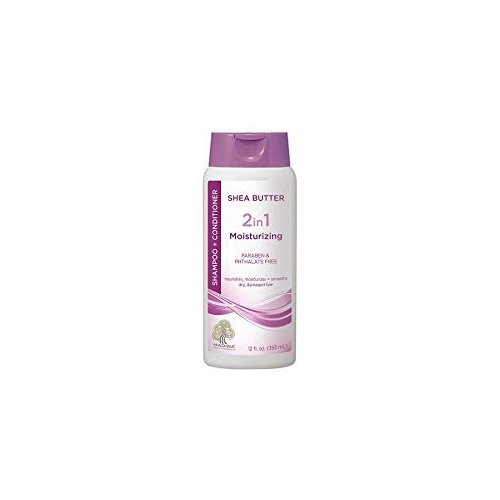 Madina Shea Butter 2 in 1 Moisturizing Shampoo & Conditioner, 12 oz