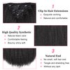 Yargel Hair 24 Inch Kinky Straight Clip in Hair Extensions for Black Women Full Head Yaki Straight Seamless Clip ins Synthetic Hair Pieces(1 pack)