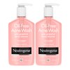 Neutrogena Oil-Free Pink Grapefruit Pore Cleansing Acne Wash and Daily Liquid Facial Cleanser with 2% Salicylic Acid Acne Medicine and Vitamin C, Twin Pack, 2 x 9.1 fl. Oz