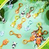 Jadive 24 Pcs Jungle Animal Keychains Safari Party Favors Birthday Decorations Cute Animal Ornament Pendant for Christmas Boy Girl Gift Reward Goodie Bag Fillers Baby Shower Supplies