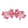 Sankuwen Luxury Butterfly Hair Barrettes Crystal Hair Clip Sparkly Metal Snap Hair Clip for Women Girls（Style-A,Pink）