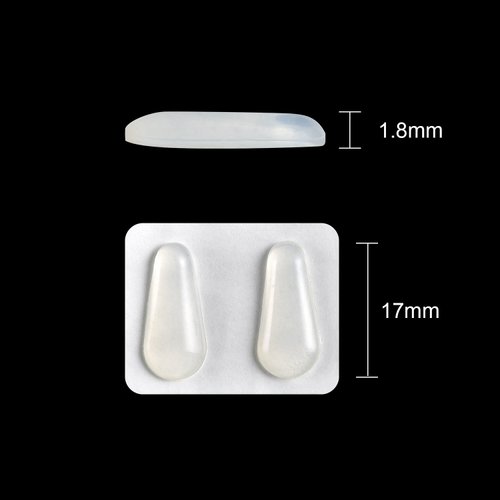 10 Pairs Silicone Nose Pads for Eyeglasses Stick On Nose Pads Anti Slip Nose Pieces for Glasses Soft Silicone Adhesive Eyeglass Nose Pads Transparent Drop Shape