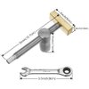 DDWT 2 Pack Bench Dog Clamp 3/4 Inch Dog Hole Clamp Woodworking Adjustable Workbench Stop Stainless Steel Brass (19mm)