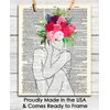 Lady with Flower Head Line Figure Abstract Wall Art: Minimalist, Aesthetic & Boho Wall Art for Home, Office, Bedroom & Living Room Decor | Unframed Posters 8x10"