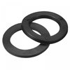 uxcell Dumbbell Washer, 5Pcs 25mm x 35mm x 3mm Flat Rubber Washers for Barbell Dumbbell Black