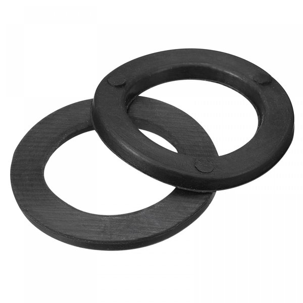 uxcell Dumbbell Washer, 5Pcs 25mm x 35mm x 3mm Flat Rubber Washers for Barbell Dumbbell Black