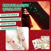 200PCS Christmas Temporary Tattoos - Festive Glow Tattoos for Kids, Waterproof Kids Temporary Tattoos, Fun Holiday Party Favors Game Supplies, Perfect Christmas decoration Gifts for Boys and Girls