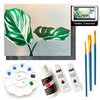 Painting4Real DIY Painting Class Kit for Adults: Learn to Paint This Monstera with Video Tutorials – How to Paint with Acrylics – Painting & Art Supplies – 9 Piece Acrylic Paint Set