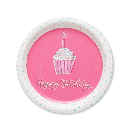 American Greetings Unicorn Party Supplies, Paper Dessert Plates (40-Count)