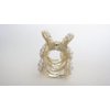 Generic Small circles pearl and gold metal hair claw clip bridal clip