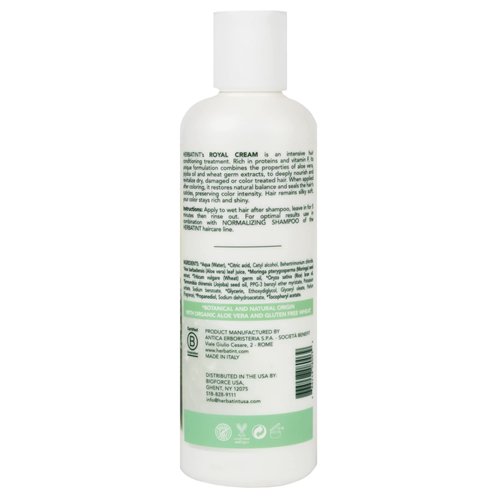 Herbatint Royal Cream Conditioner - With Aloe Vera, Jojoba Oil & Wheat Germ - Enhances Color, Softness & Shine - No Parabens, Sulfates, Gluten - 8.79 fl oz