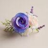 Fangsen Purple Berry Rose Hair Comb Festival Headpiece for Holiday Cosplay Women Party Silver (#537)
