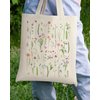 AUSVKAI Canvas Tote Bag Aesthetic for Women, Cute Trendy Wildflowers Reusable Cloth Cotton Bags with Handle for Grocery School Shopping Beach