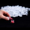 Ink Cups Small,500pcs Plastic Disposable Microblading Makeup Ink Cups with Base,Pigment Ink Caps Sizes 11mm Accessories for Ink,Kits,Supplies (S)
