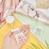 PH PandaHall 4pcs Dollhouse Furniture Chairs 1/12 Miniature Chairs Mini Wood Chair Tiny Furniture Model Chair for Wedding Christmas Dollhouse Dinning Room Home Decor Photography Props 1.5x1.6x3.3inch