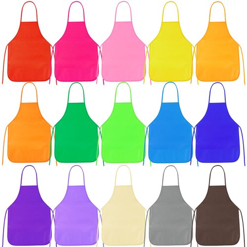 PLULON 40 Pcs Kids Apron Painting Aprons for Kids, Kids Aprons for Painting Art Apron Smocks Bulk for Art Painting Activity Craft Home Kitchen Classroom Party Supplies