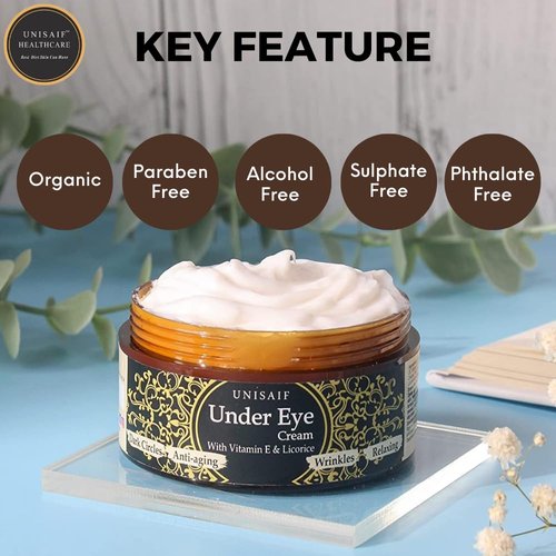 Unisaif Under Eye Cream Anti Aging – Eye Cream for Puffiness and Bags Under Eyes | Eye Repair Cream for Dark Circles Under Eye Treatment | Puffy Eyes Treatment | Eye Cream for Dark Circles 1.76 oz