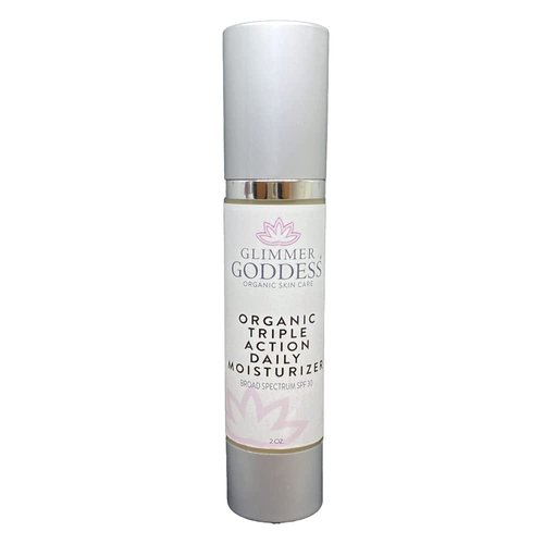 GLIMMER GODDESS Organic Lemon Face Cream - 24 Hr Hydration, Anti-Aging, Shea Butter &amp; Green Tea -...